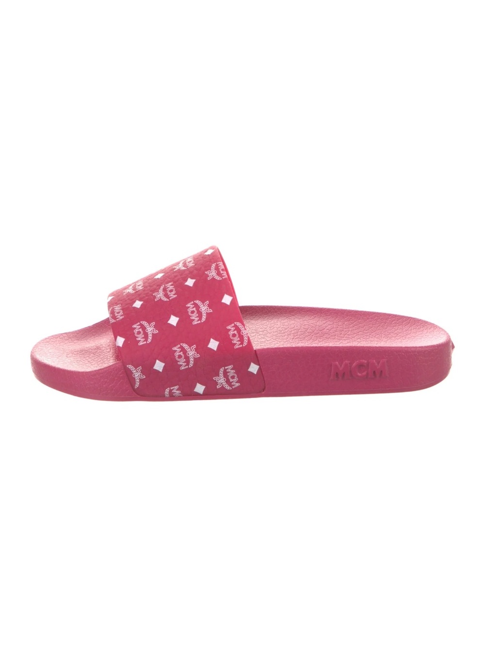 MCM Hot Pink Logo Slide size 37 6.5 us